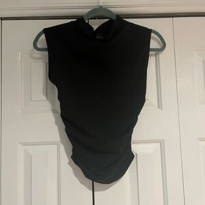 MAEVE by Anthropologie Mack-neck shell top size xxs in black